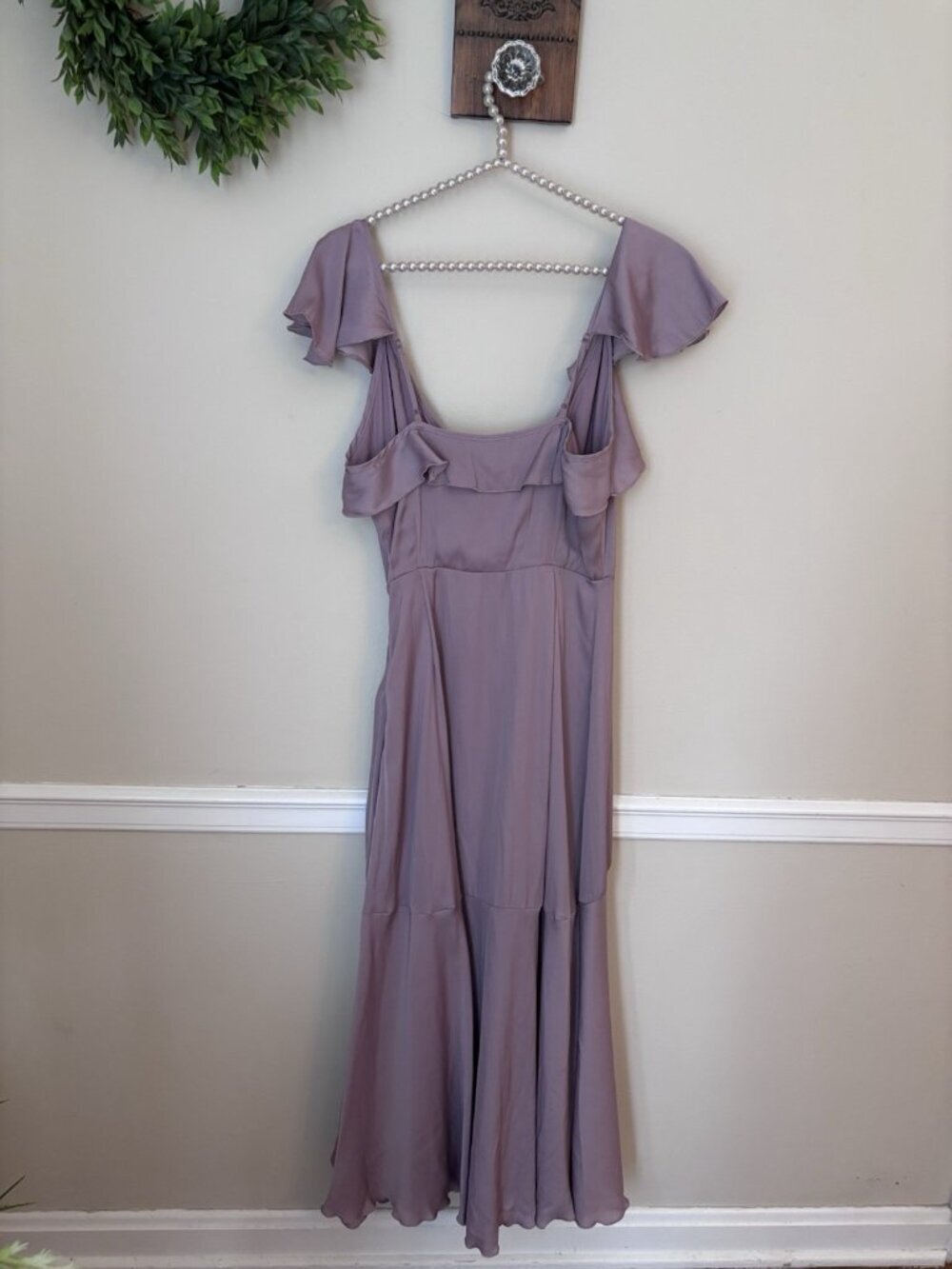 NWT Altar'd State Size Small Lavender Maxi Dress Sleeveless Ruffle Trim - Picture 4 of 7